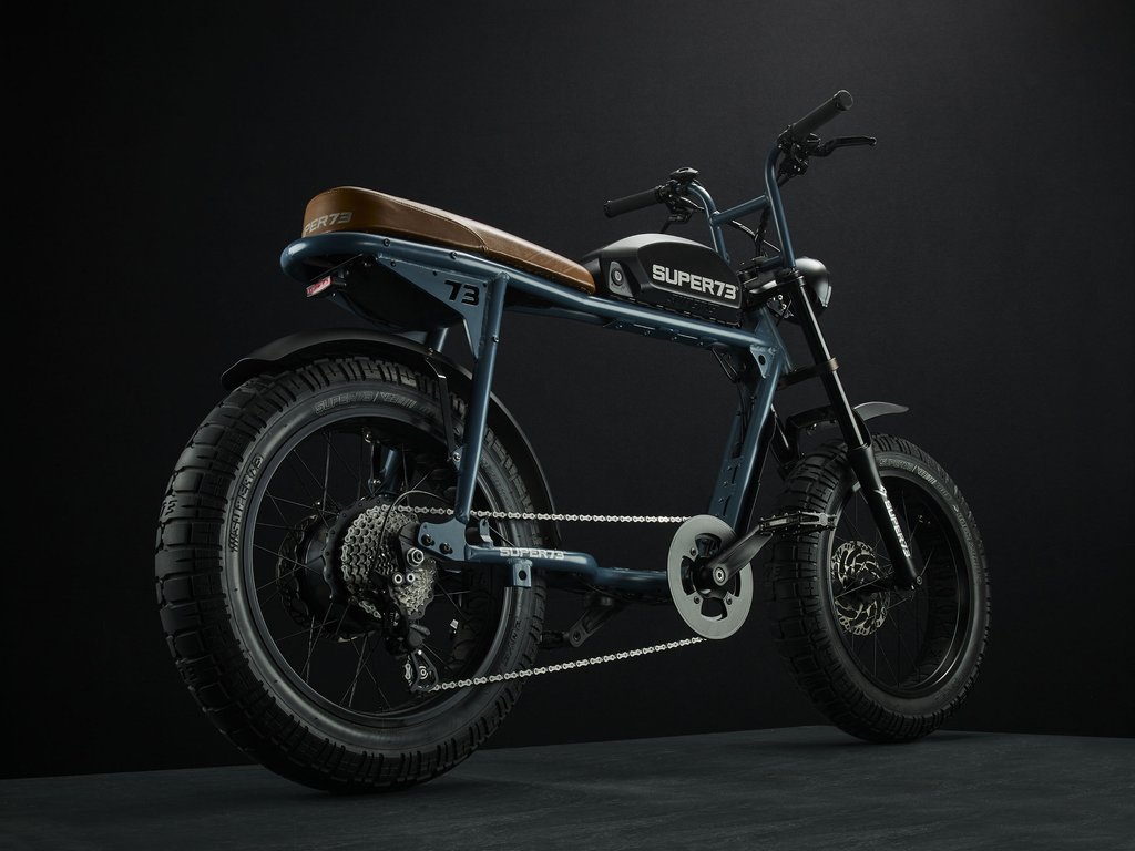 SUPER73-S2 Hudson Blue The Super73-S2 is a high performance street-legal electric motorbike that does not require a license or registration. Designed for the urban adventurer, the agile S2 is a sport-cruiser style motorbike built with an aircraft-grade aluminum alloy frame and a fully adjustable air spring suspension fork. The S2 also features Super73's all-new connected electronics suite that is compatible with iOS and Android mobile devices through the new Super73 App.