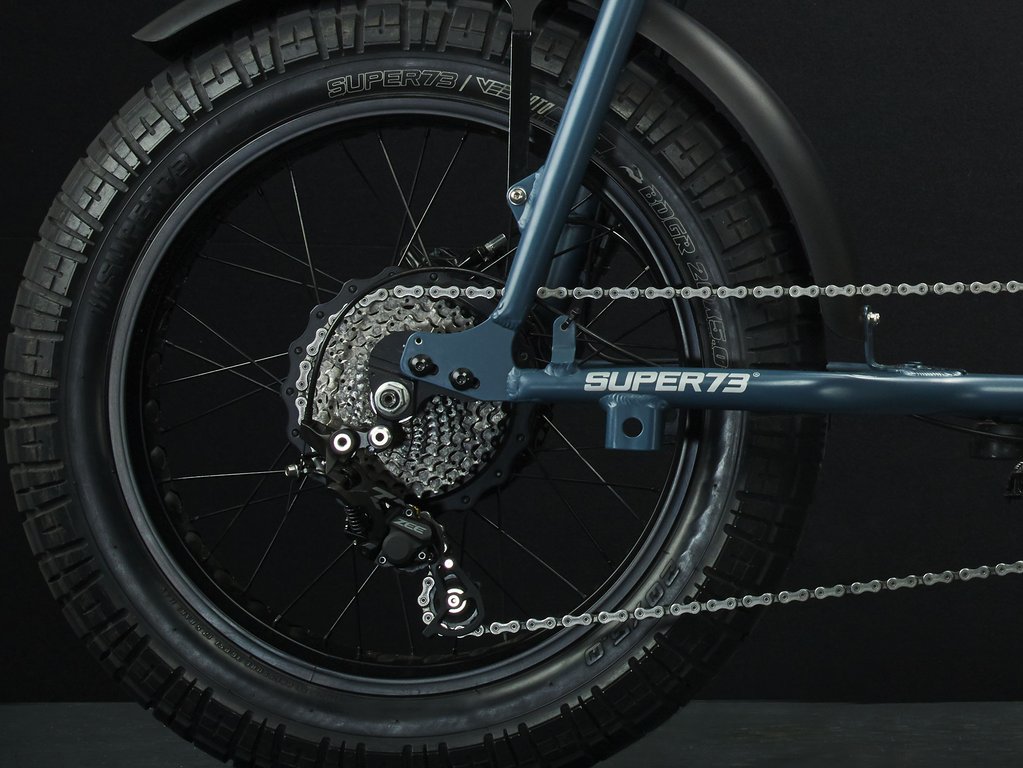 SUPER73-S2 Hudson Blue The Super73-S2 is a high performance street-legal electric motorbike that does not require a license or registration. Designed for the urban adventurer, the agile S2 is a sport-cruiser style motorbike built with an aircraft-grade aluminum alloy frame and a fully adjustable air spring suspension fork. The S2 also features Super73's all-new connected electronics suite that is compatible with iOS and Android mobile devices through the new Super73 App.