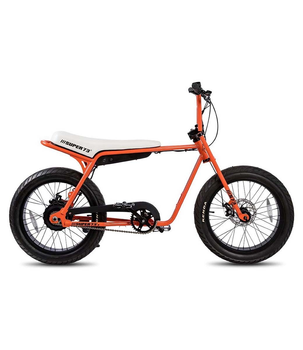 SUPER73-ZG Astro Orange The SUPER73-ZG is perfect for exploring the city. The compact frame and the EPAC 250W internal hub motor make an excellent vehicle for anyone who wants the superior feeling of a regular SUPER73 with a smaller frame.