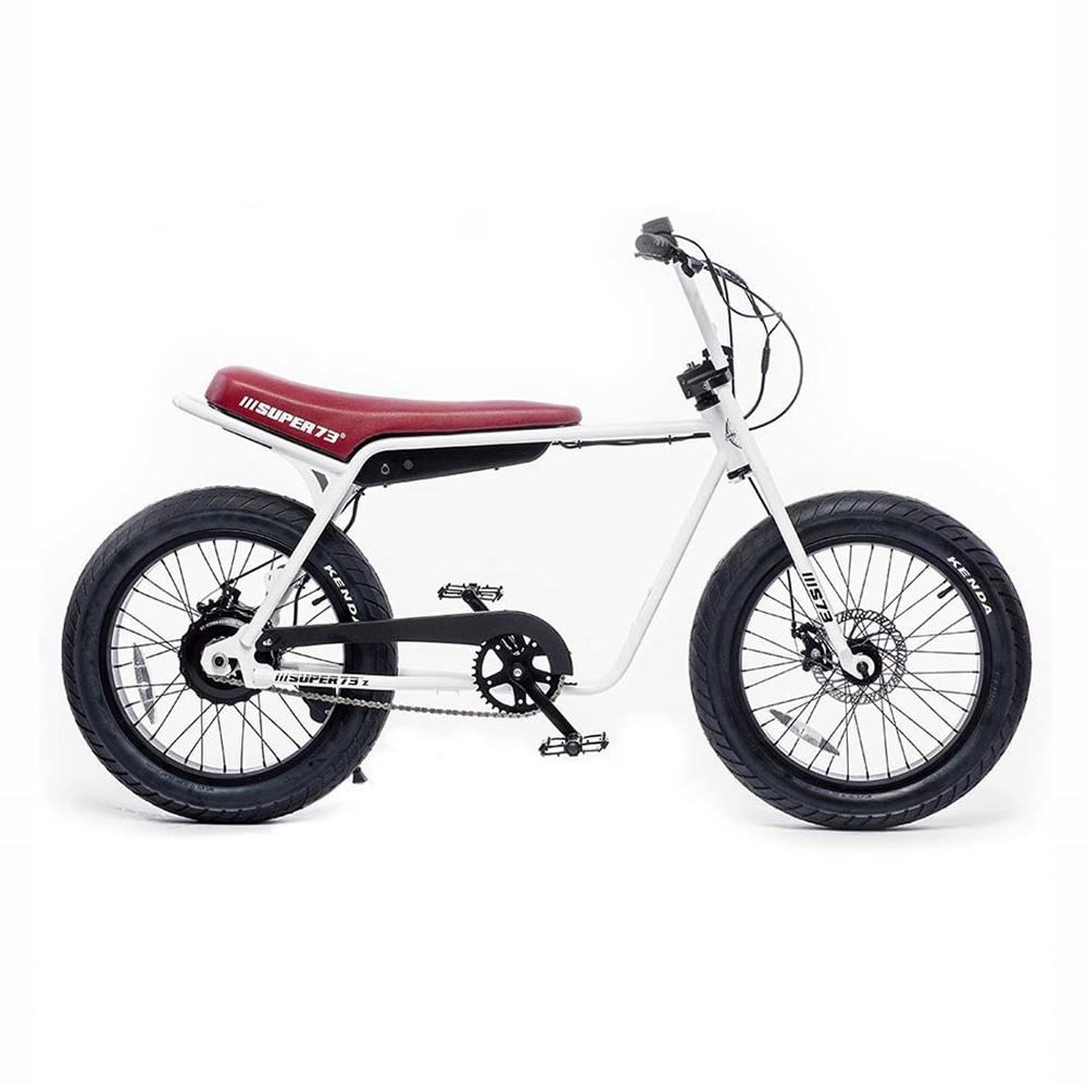 SUPER73-ZG White The SUPER73-ZG is perfect for exploring the city. The compact frame and the EPAC 250W internal hub motor make an excellent vehicle for anyone who wants the superior feeling of a regular SUPER73 with a smaller frame.