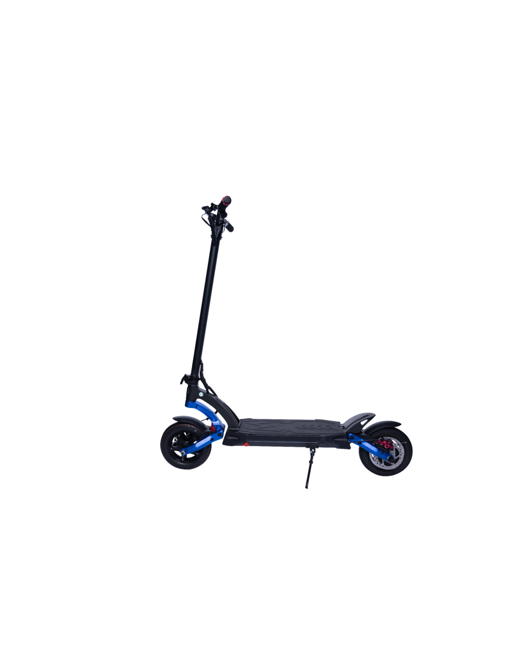 Kaabo Mantis 10 ECO 800 The Kaabo Mantis Lite electric scooter has strong acceleration, excellent performance for those fun weekend rides. A powerful brushless 800W motor delivers acceleration and climb up to 30% inclines with ease. Topspeed: 50 km/h Range: up to 55 km