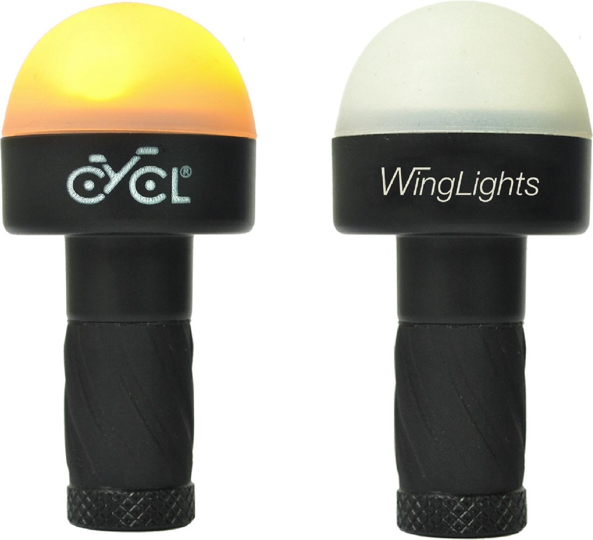 CYCL Wing Lights POP CYCL Wing Lights POP are extremely handy direction indicators with LED lights for the handlebars of your bike. The LED lights flash in a bright amber light and you are 360 degrees visible to all other road users in all weather conditions. Attach the Wing Lights easily by mounting them in the side of your handlebar. The Wing Light POP are 100% waterproof and come with 2 x CR2032 high quality batteries per unit. And to save battery life they automatically turn off after 45 seconds.