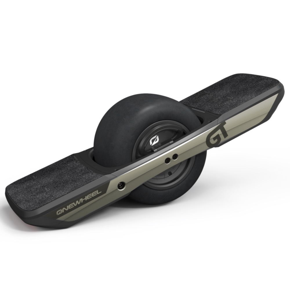 Onewheel GT - Slick Tire The newest and biggest addition to the Onewheel range, the Onewheel GT - Slick Tire (Treaded Tire also available). This Onewheel packs a punch with with a 32 km/h top speed and range that can go up to 50 kilometers you never need to stop to recharge anymore. The slick tire makes this your perfect companion for city rides. The Concave footpads make eases the legs and make foot fatigue a thing of the past. And with the new grip tape and custom tire profile you can rip any surface.