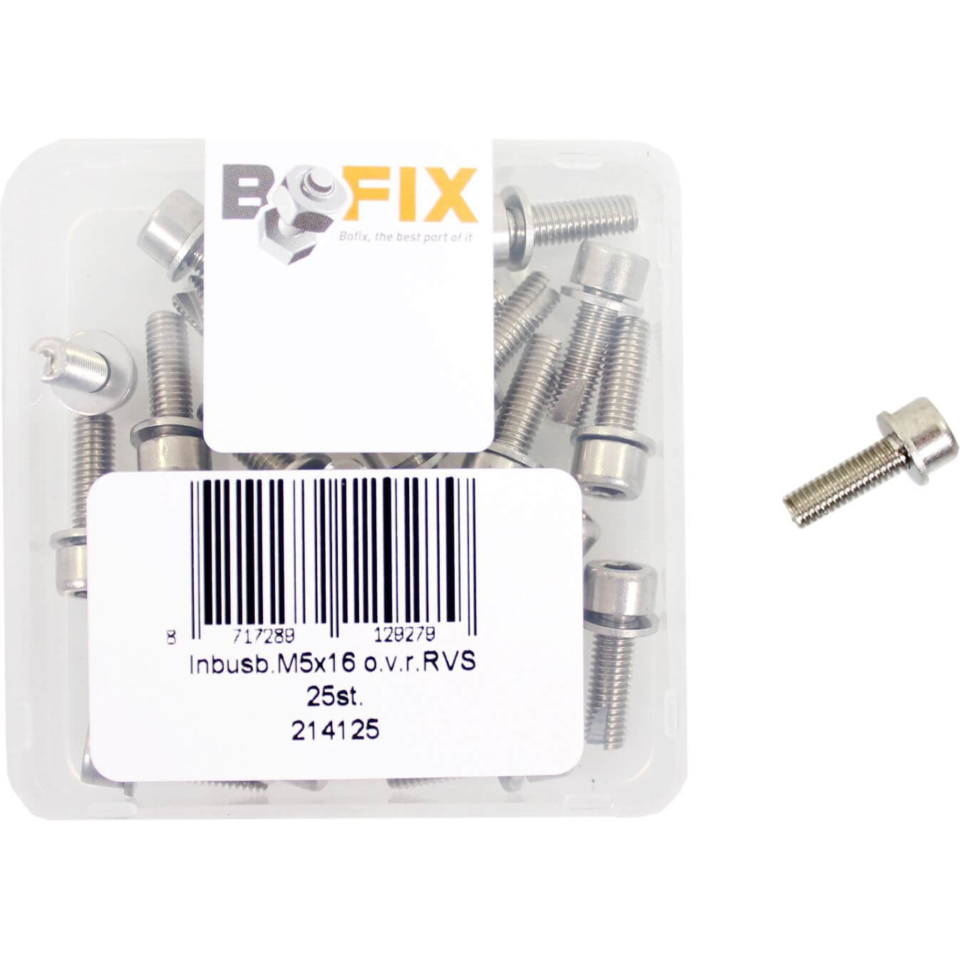 Bofix Box Allen Bolt M5x16 Stainless Steel (25 Pieces)
