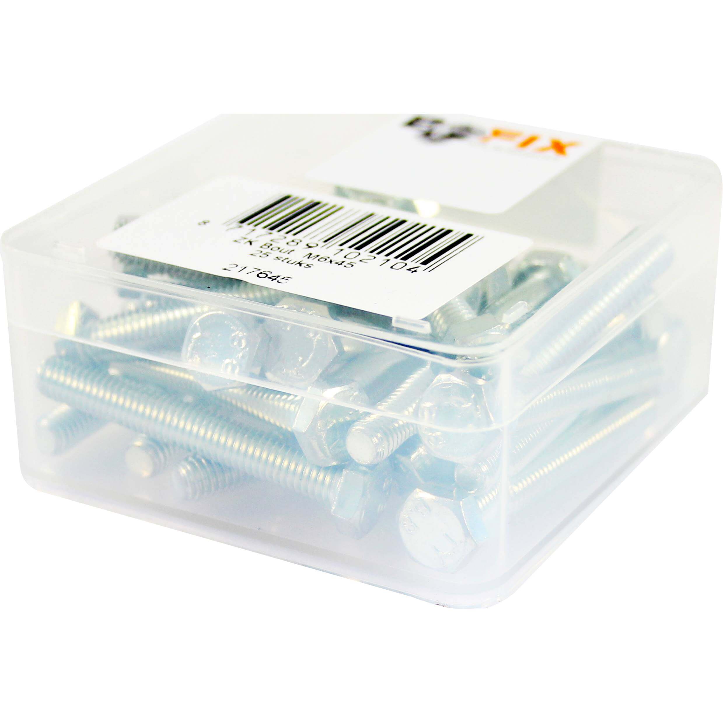 Bofix Box Hex Head Bolt M6x45 (25 Pieces)