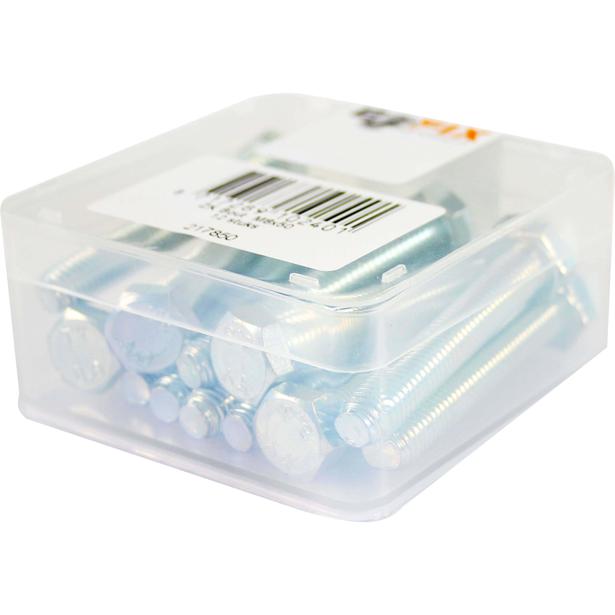 Bofix Box Hex Head Bolt M8x50 (12 Pieces)