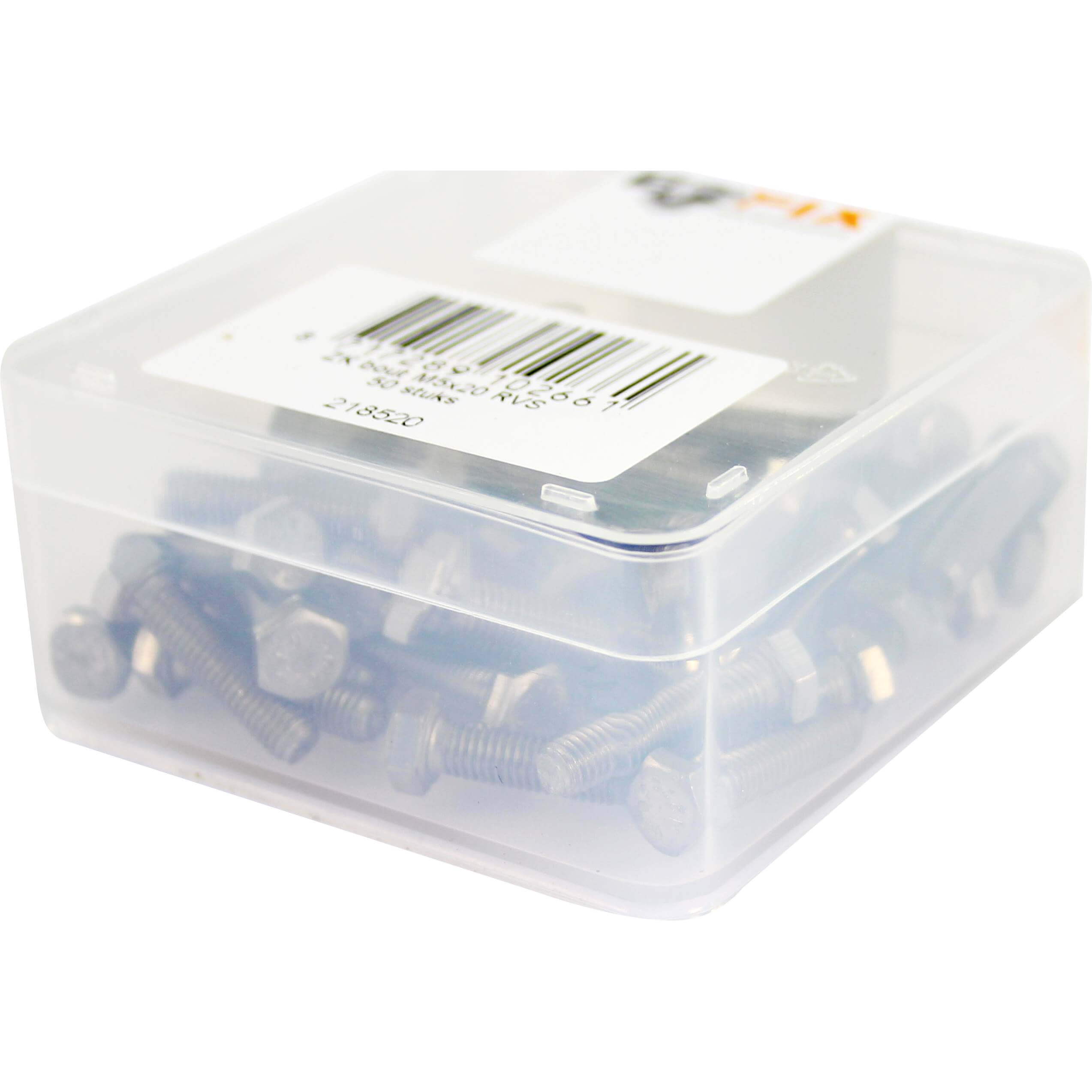 Bofix Box Hex Head Bolt M5x20 Stainless Steel (50 Pieces)