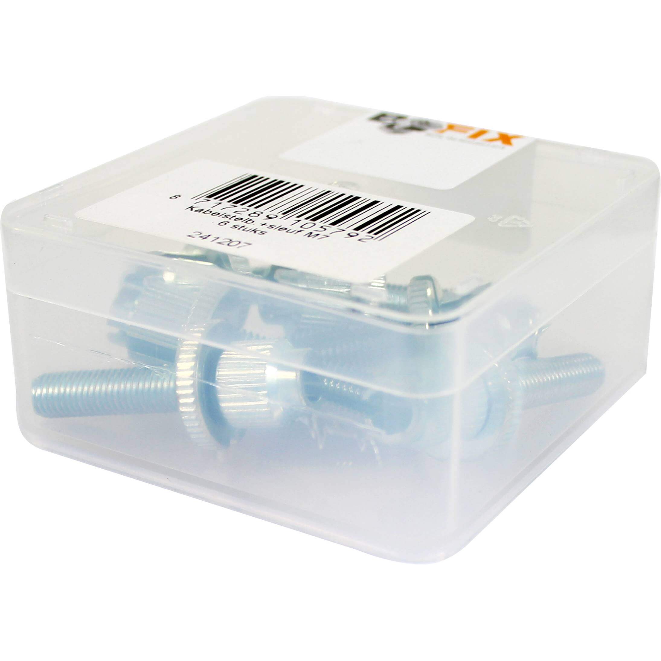 Bofix Box Cable Set Bolt M7 + Slot (6 Pieces)