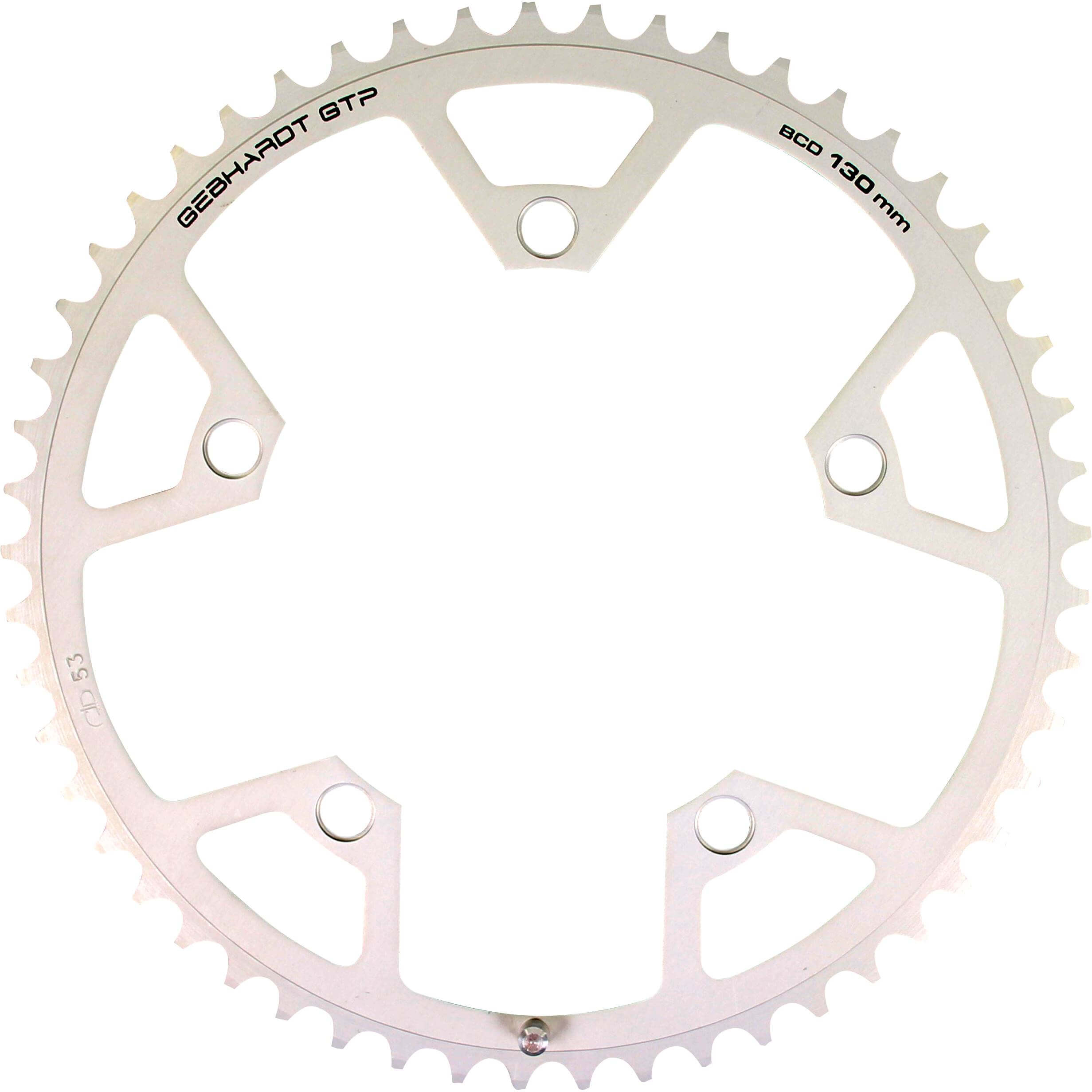 Gebhardt Chainring 53t 5 Bolt 9 Speed Silver