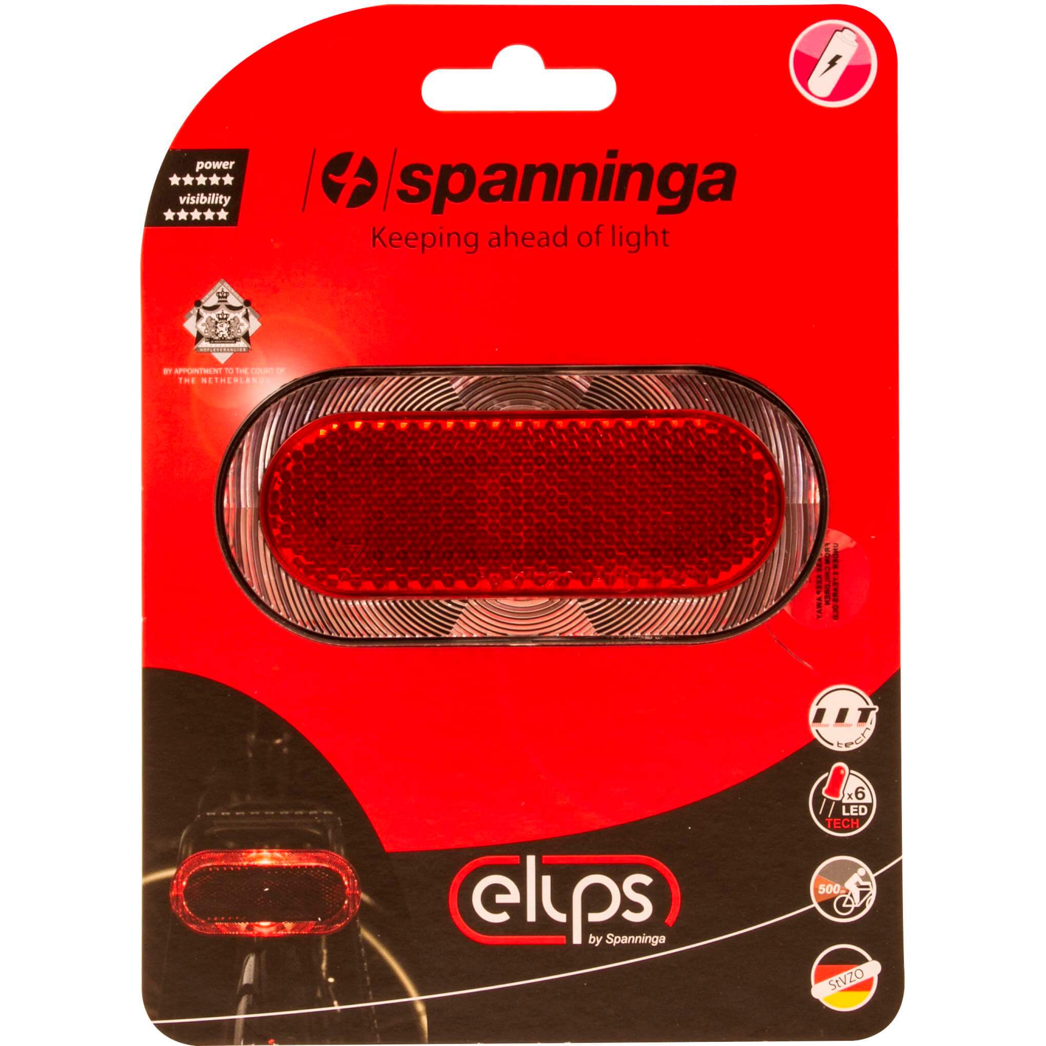 Spanninga Rear Light Elips Xb Battery 80mm