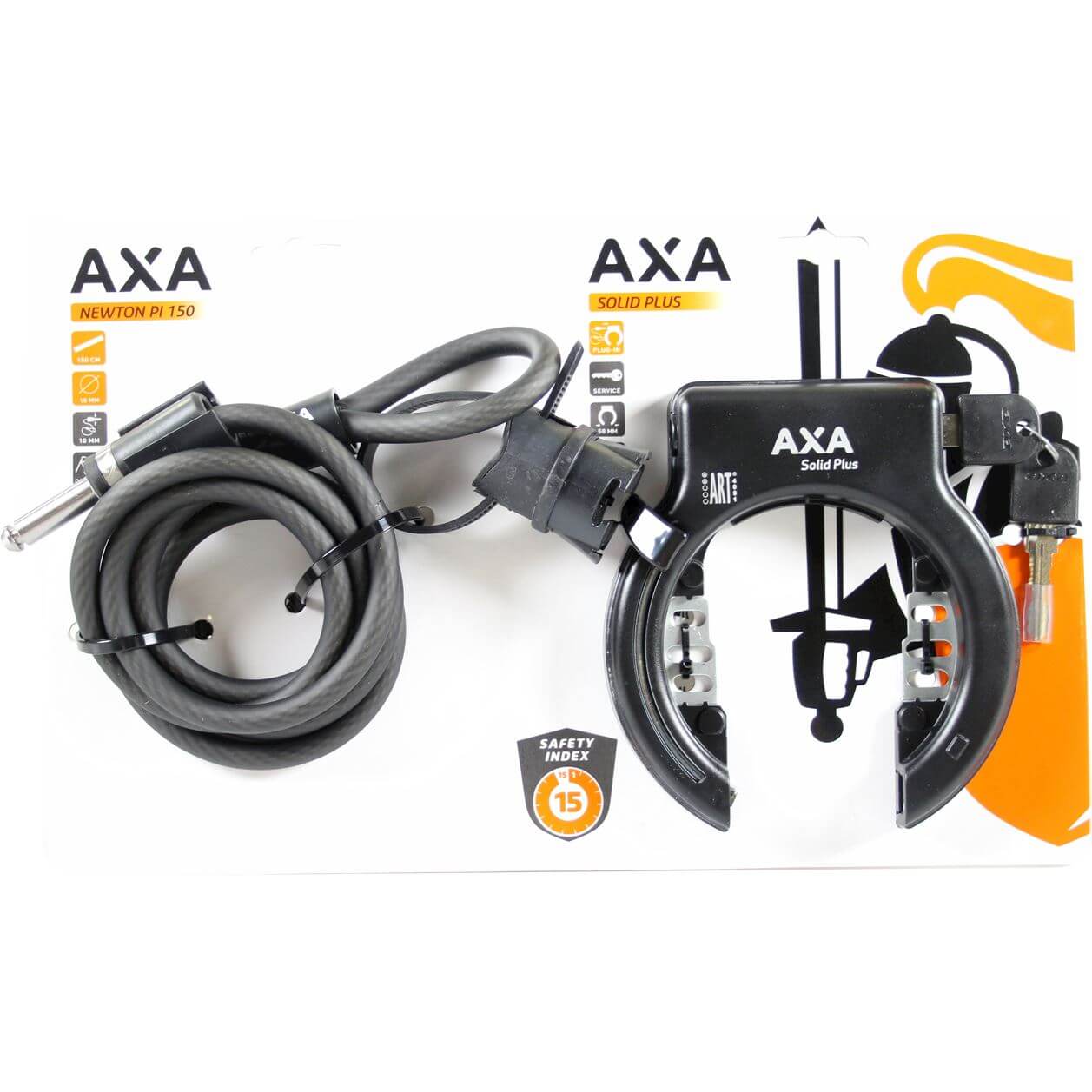 Axa Lock Set Solid Plus + Plug-In PI150