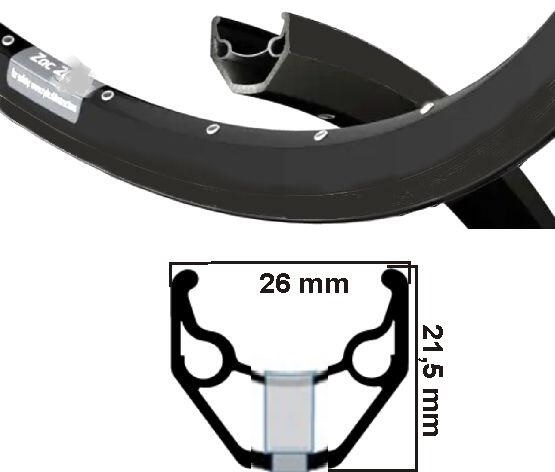 Ryde Rim 28 ZAC421 Black Disc 32/14