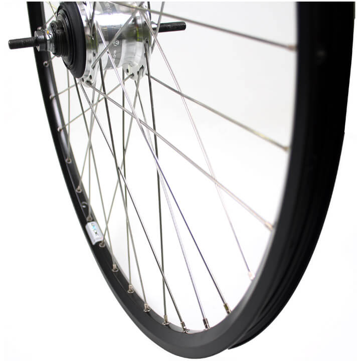 Roland Rear Wheel 28 Nexus 7 RB ZAC2000 Black Stainless Steel Spokes