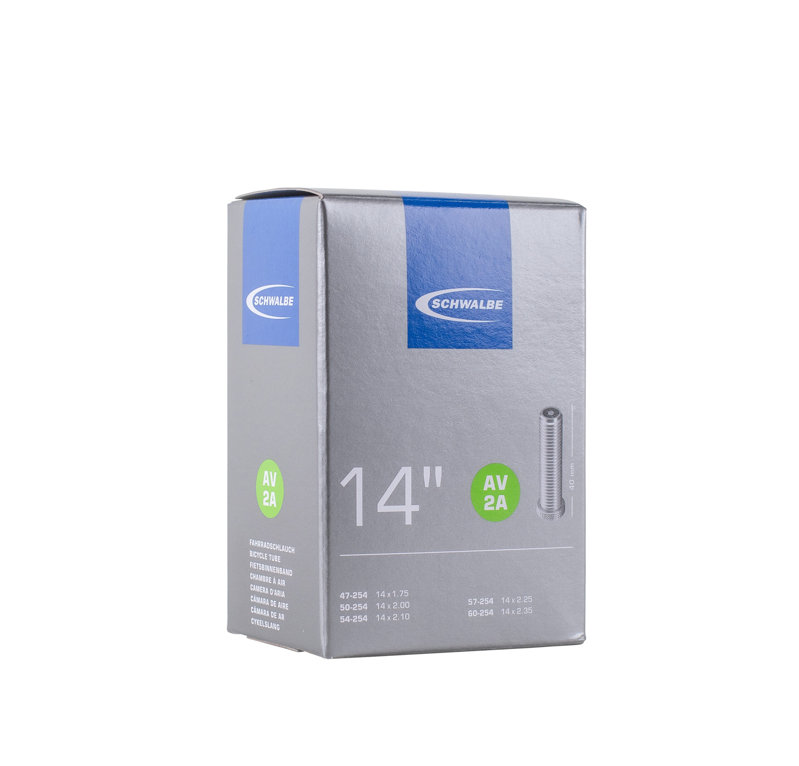 Schwalbe BNB AV2A 14 x 1.75 - 2.35 AV 40mm Schwalbe BNB AV2A 14 x 1.75 - 2.35 AV 40mm