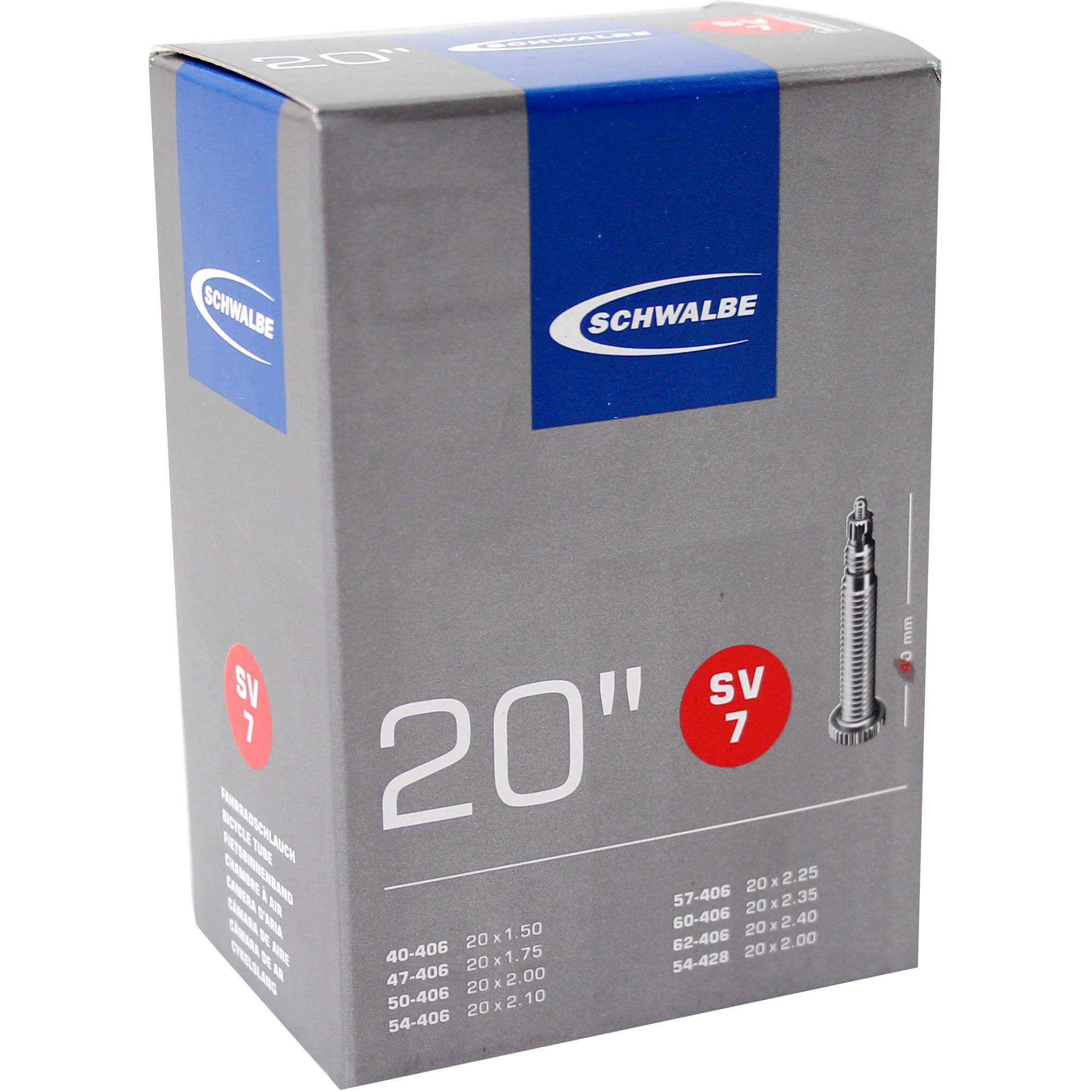 Schwalbe Bnb SV7 20 x 1.50 - 2.40 Presta Valve 40mm