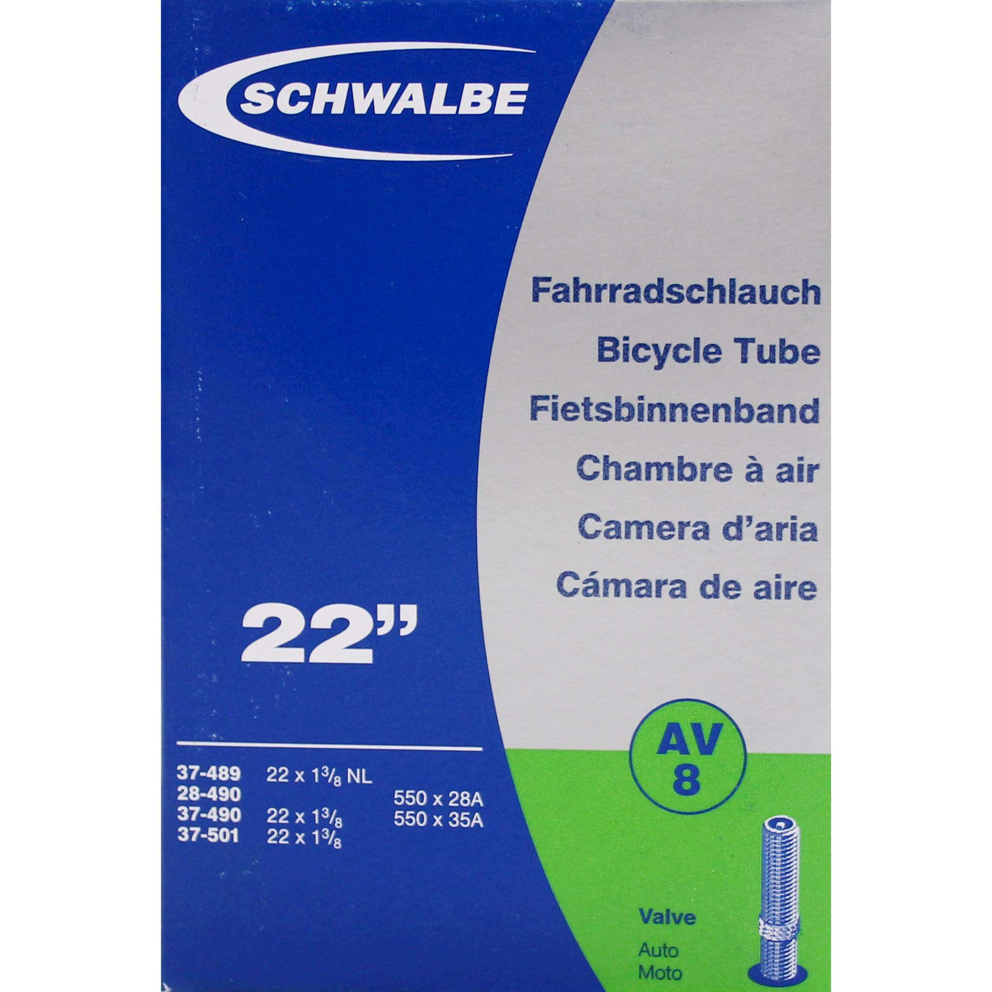 Schwalbe Bnb AV8 22 x 1 3/8 - 1 1/2 AV 40mm Schwalbe Bnb AV8 22 x 1 3/8 - 1 1/2 AV 40mm