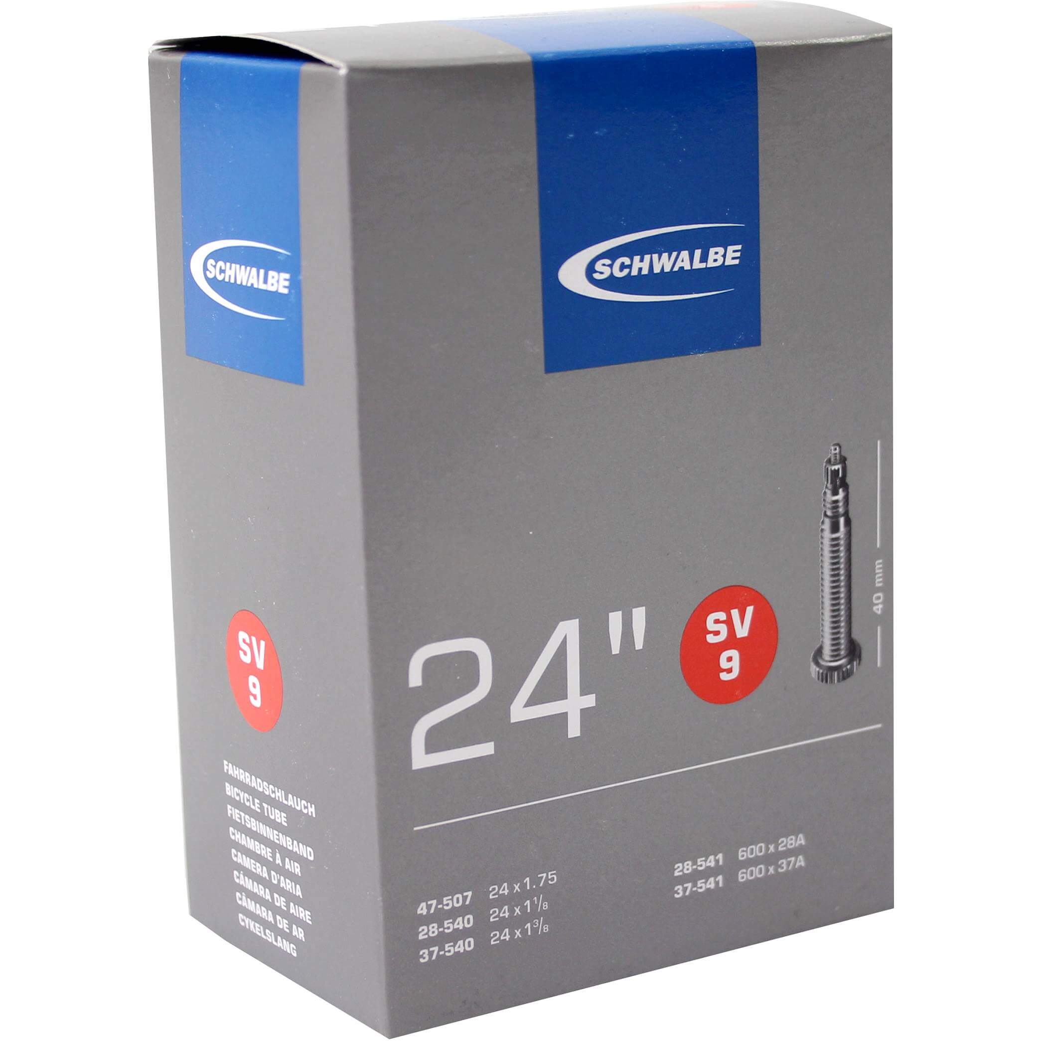 Schwalbe BNB SV9 24 x 1 1/8 - 1.75 FV 40mm Schwalbe BNB SV9 24 x 1 1/8 - 1.75 FV 40mm