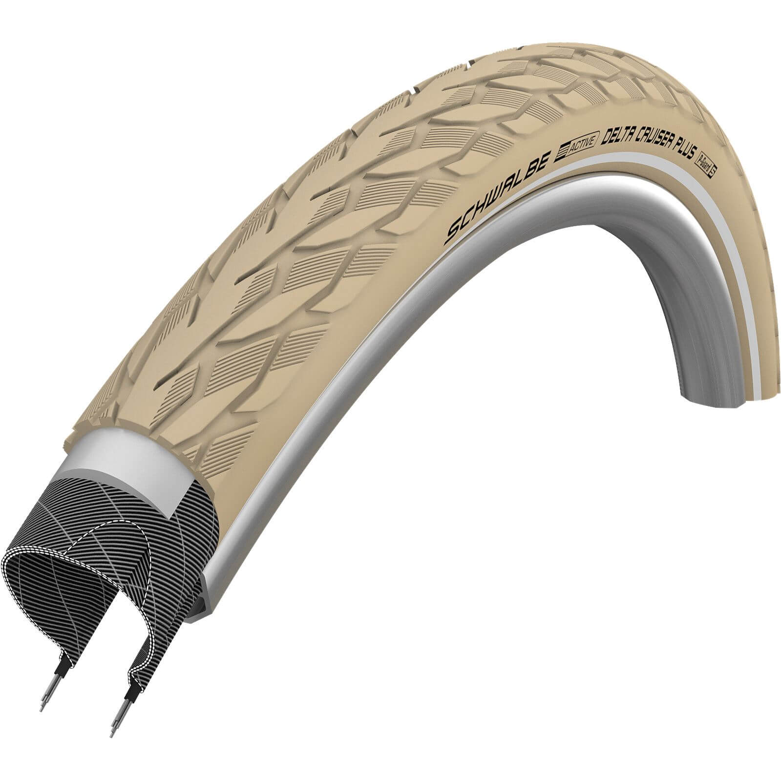 Schwalbe Btb Delta Cruiser Plus 28 x 1 1/2 Cream Reflective