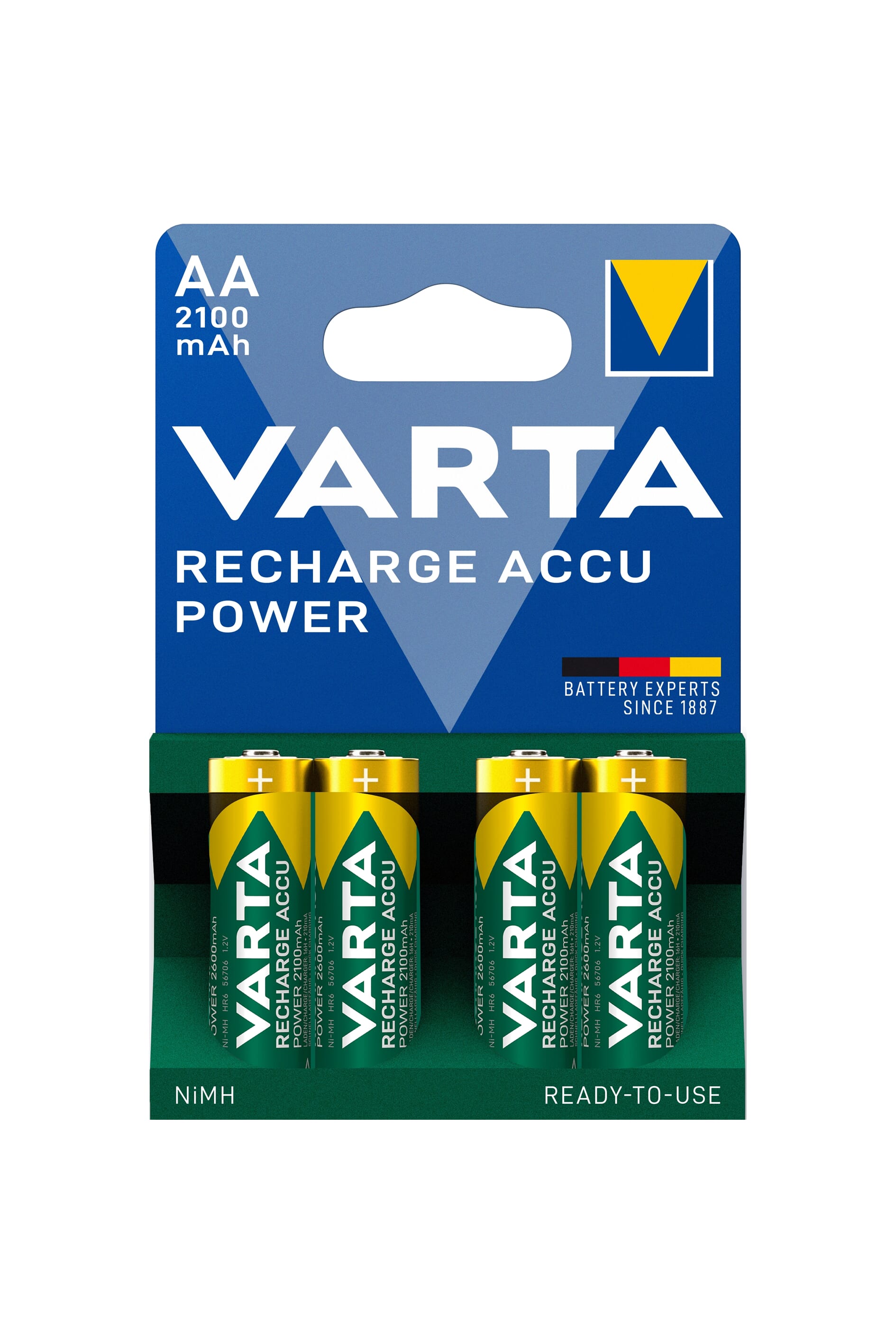 Varta Battery R6 AA Rechargeable 2100mAh Pack (4)