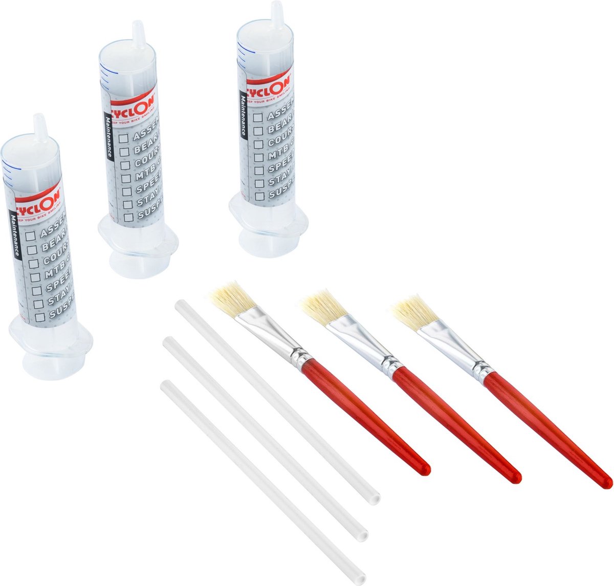 CyclOn Set With 3 Syringes And 3 Brushes Grease Bar