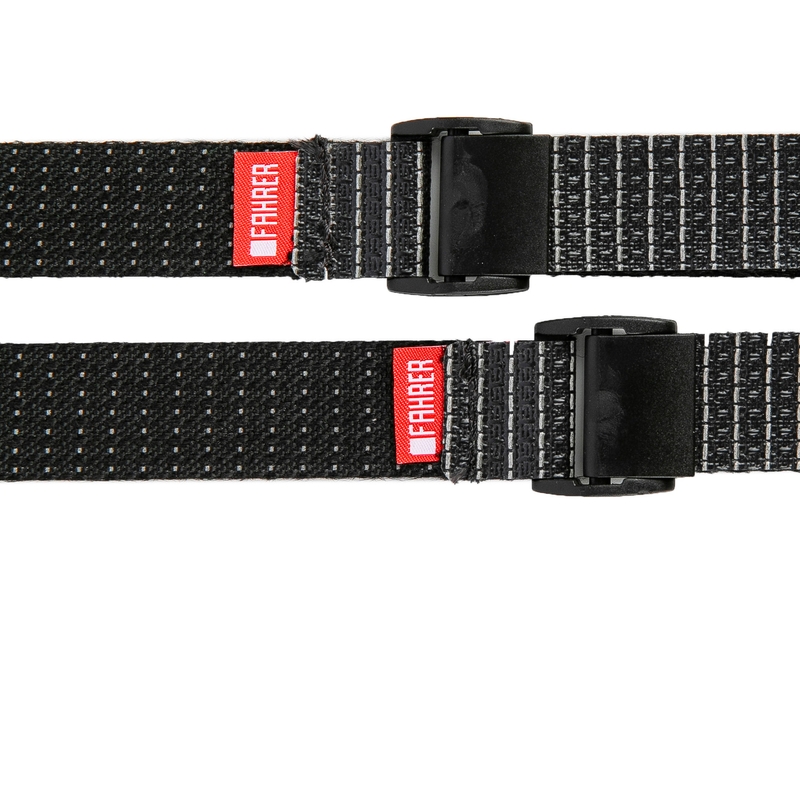FAHRER Cargo Mini Strap Reflective M 35x2cm Black (2 Pieces) FAHRER Cargo Mini Strap Reflective M 35x2cm Black (2 Pieces)