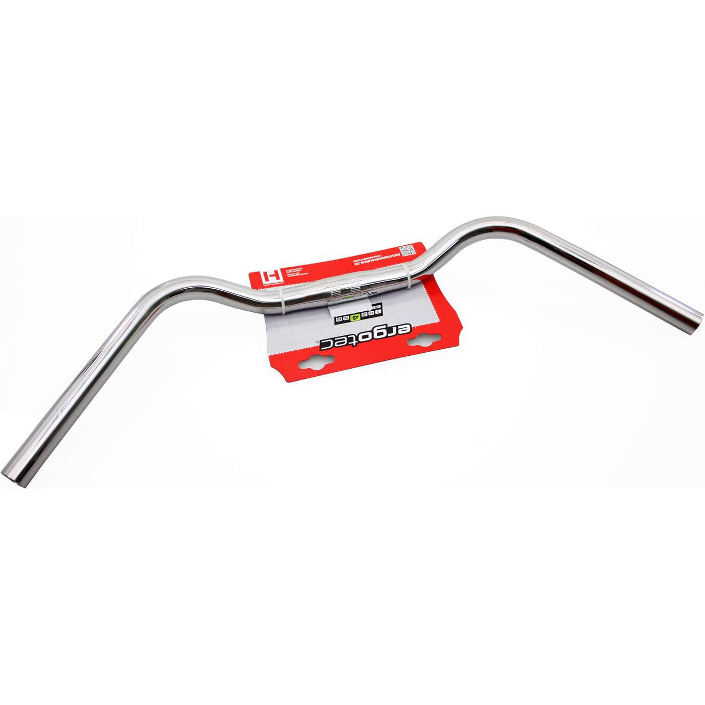 Ergotec Handlebar Bend Trekking 25.4 Mas-Nb Chrome