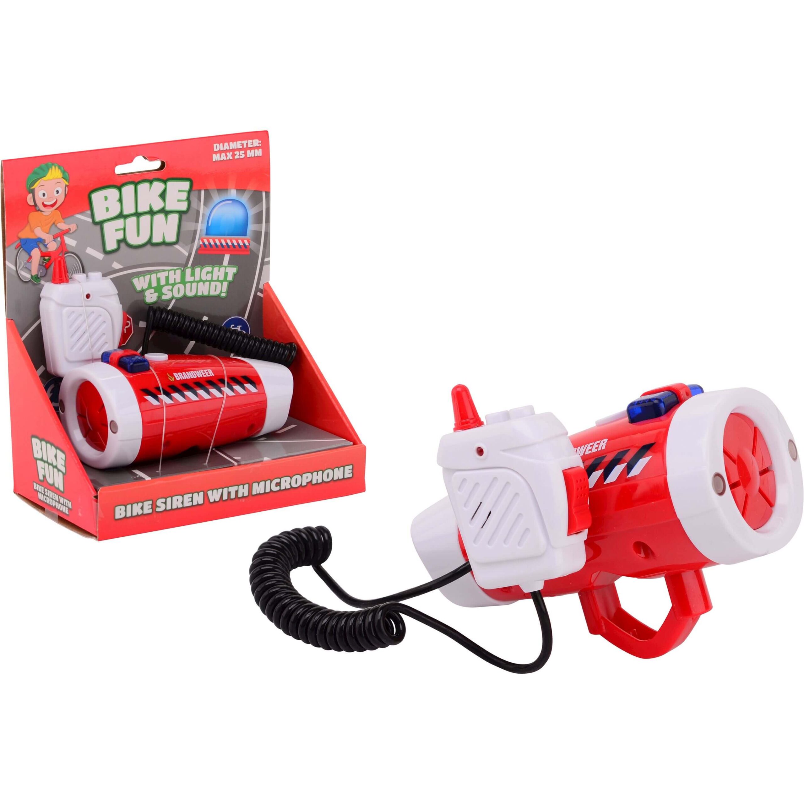 Bike Fun Fire Brigade Siren with Bike Light and Microphone