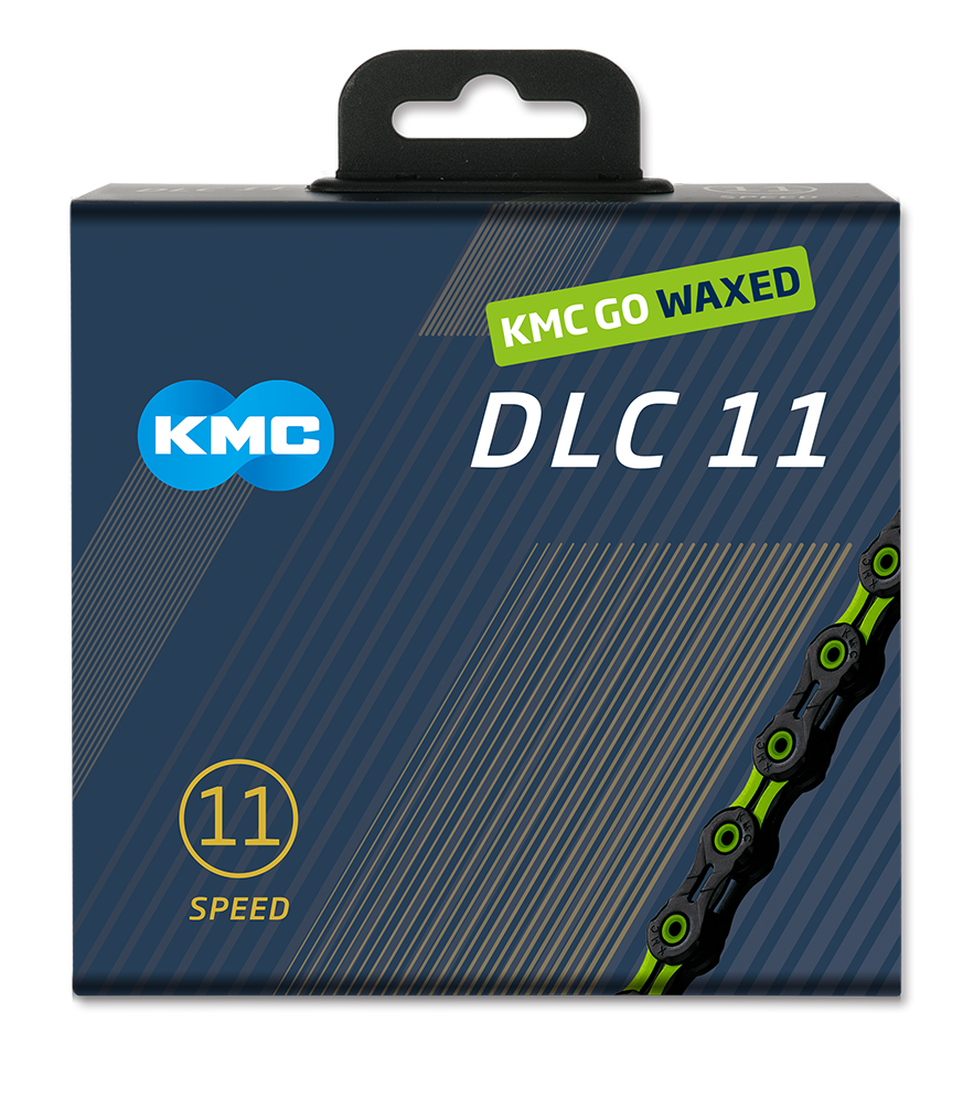 KMC Chain DLC11 Black/Green 118s Waxed