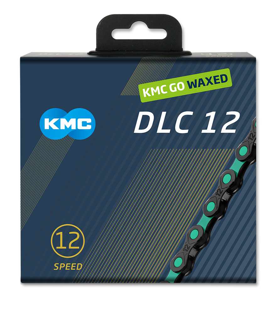 KMC Chain DLC12 Black/Celeste 126s Waxed