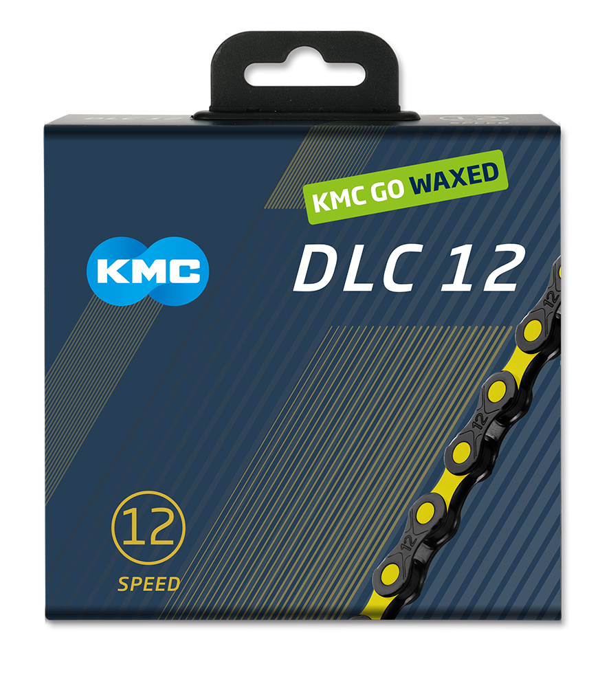 KMC Chain DLC12 Black/Yellow 126s Waxed