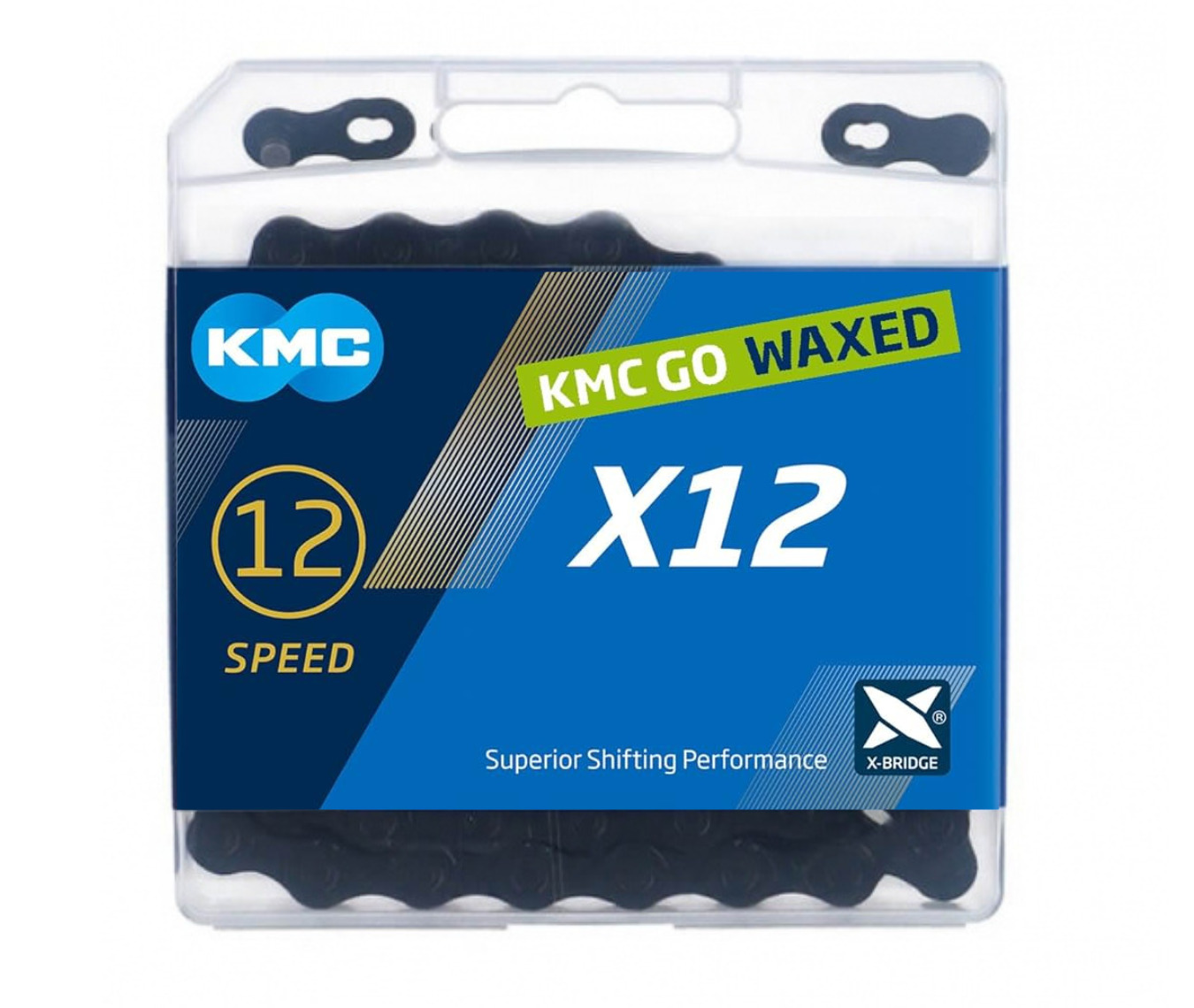KMC Chain X12 Black Tech 126s Waxed