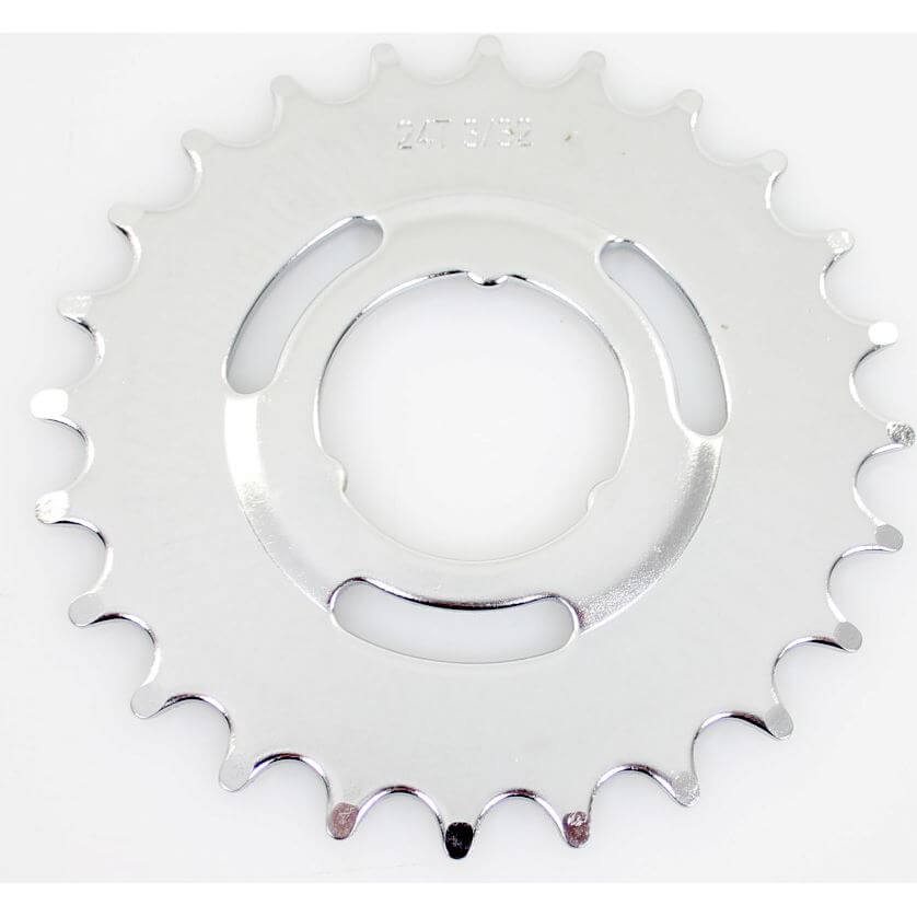 Sprocket 24T Hub 3/32 Chrome
