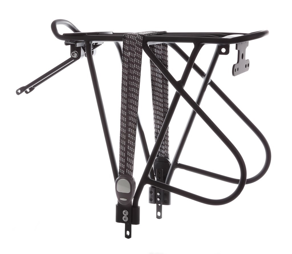 Massload Adjustable Rear Carrier With Spider Strap Black