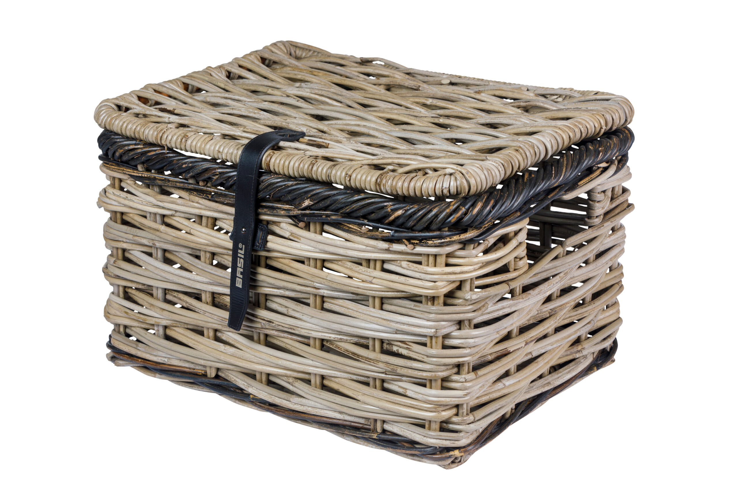 Basil Mand Rattan Dijon L With Lid Gray Black