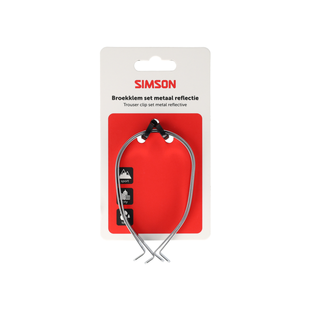 Simson Metal Trouser Clips With Reflection Simson Metal Trouser Clips With Reflection