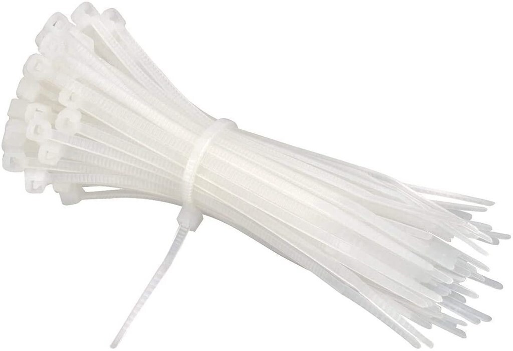 Bag Cable Tie White 200mmx2.5mm(100)