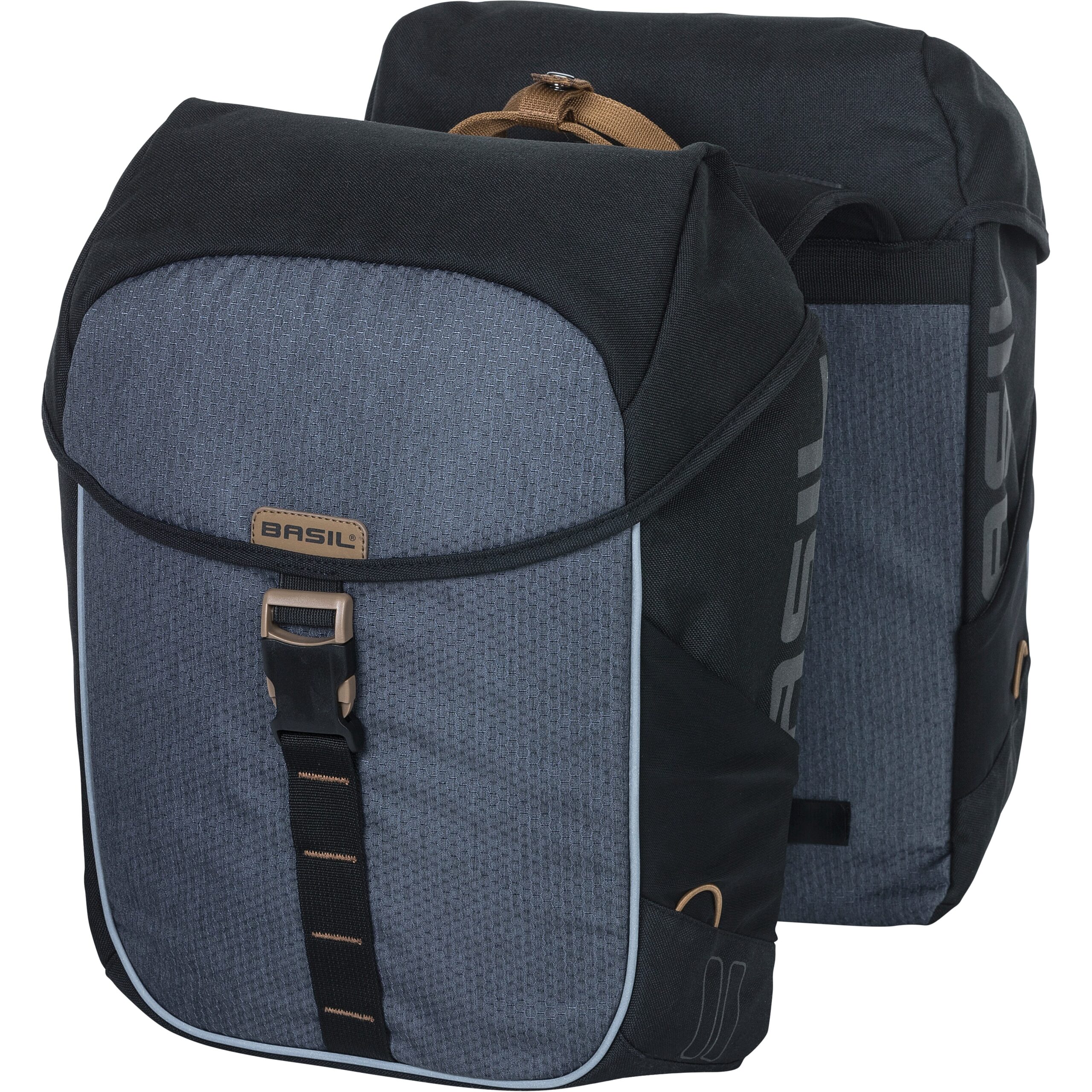 Basil Double Bike Bag Miles Black 32L