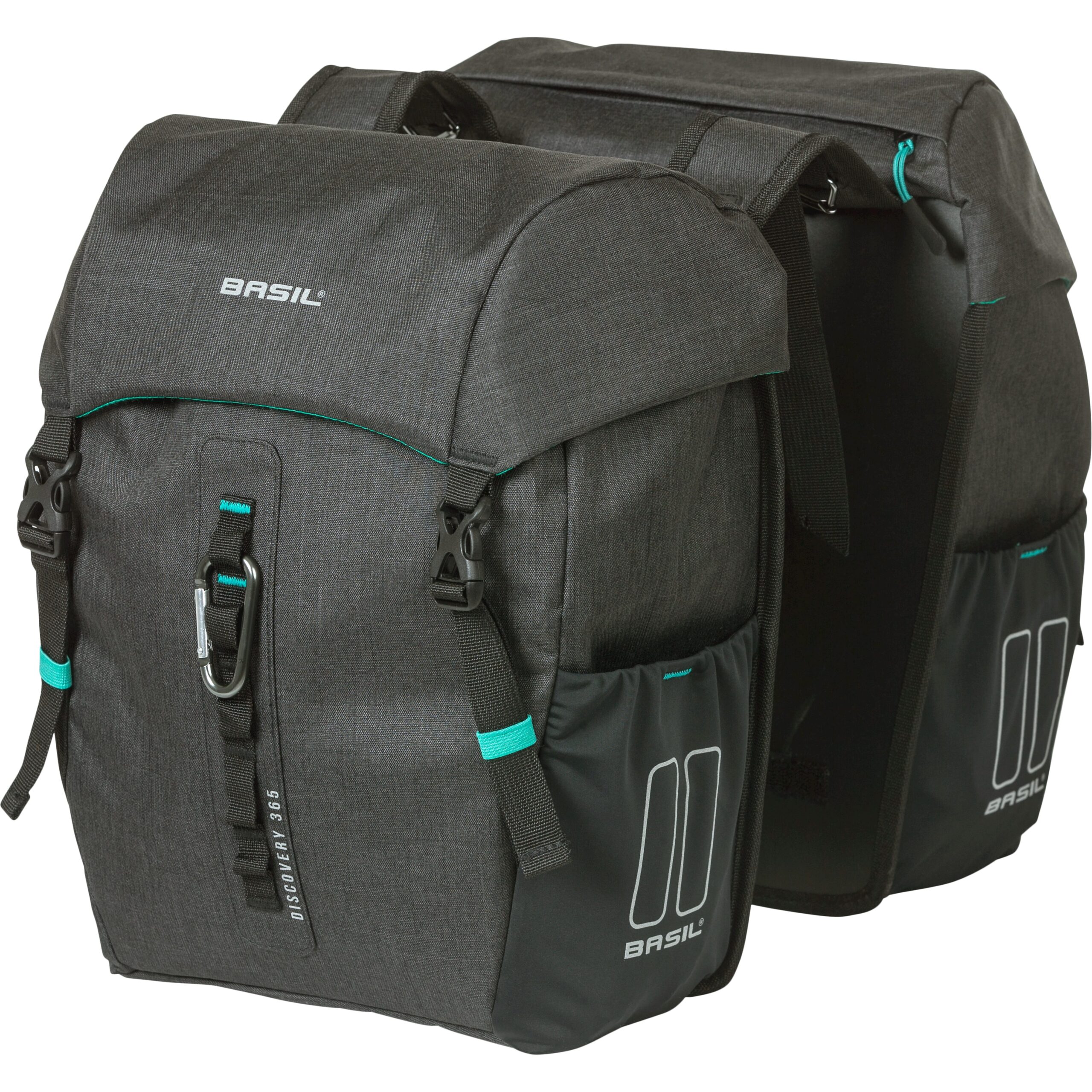 Basil Double Bike Bag Discovery 365D Black Melee 18L