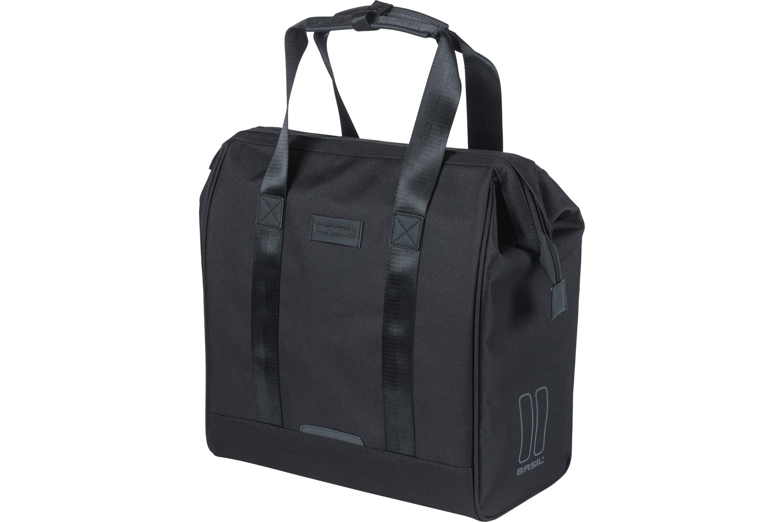 Basil Shoppertas Grand MIK Hooks Black 23L