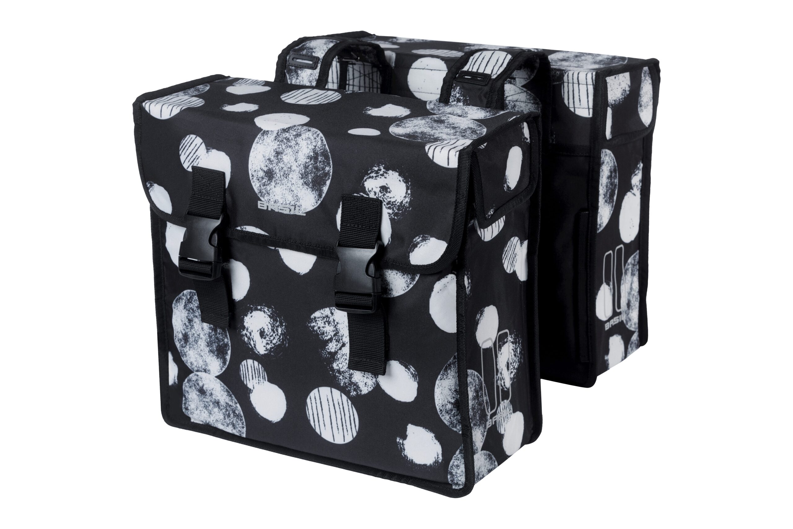 Basil Double Bike Bag Mara XL Sphere Black/Grey 35L