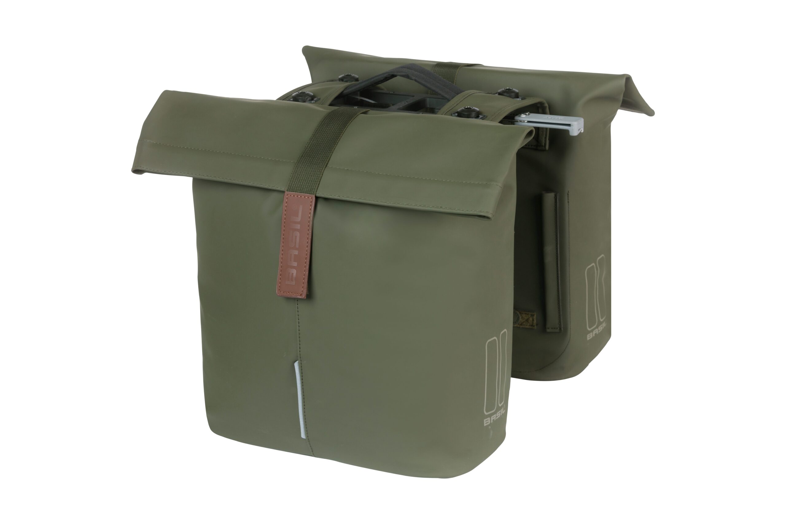 Basil Double City Moss Green Bike Bag MIK 28-32L