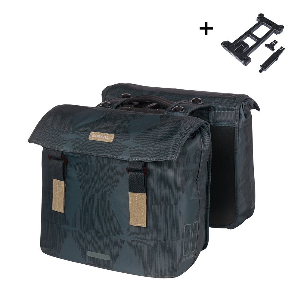 Basil Double Bike Bag Elegance Estate Blue MIK 40-49L