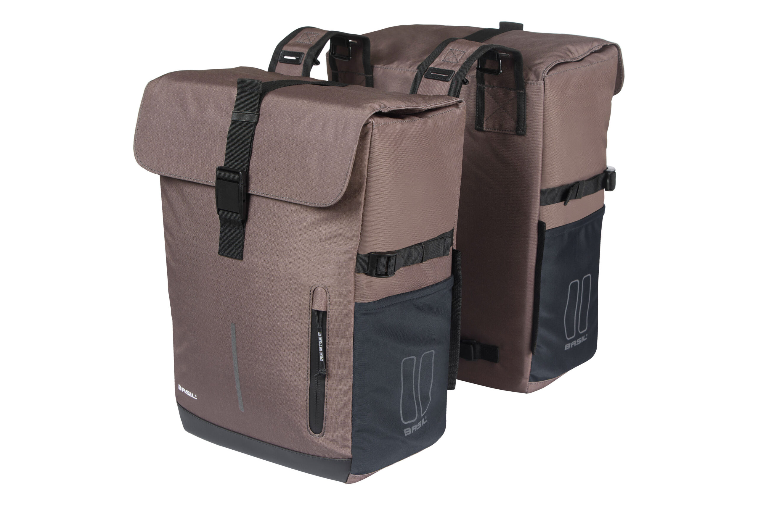 Basil Double Bike Bag Move Brown 30L