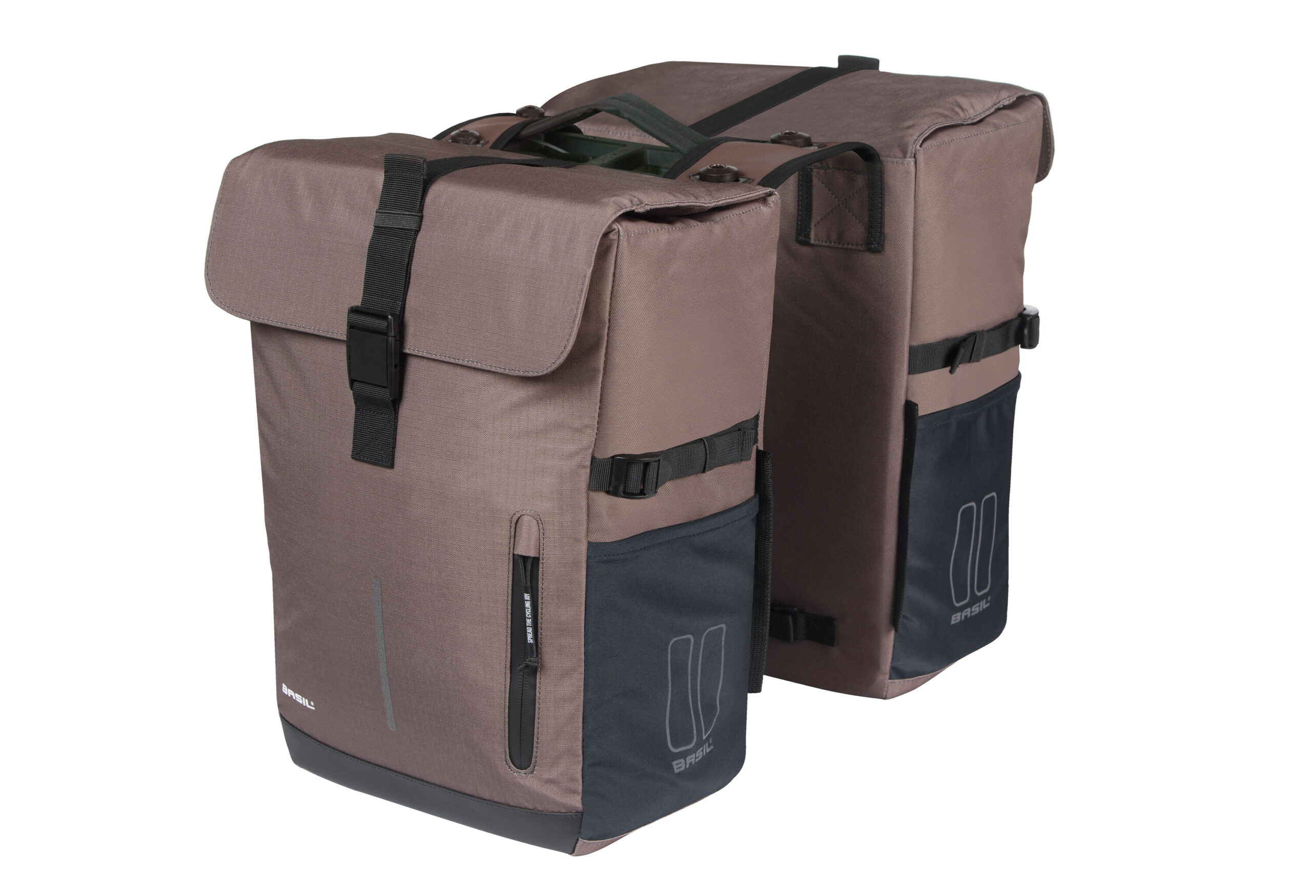 Basil Double Bike Bag Move Brown MIK 30L