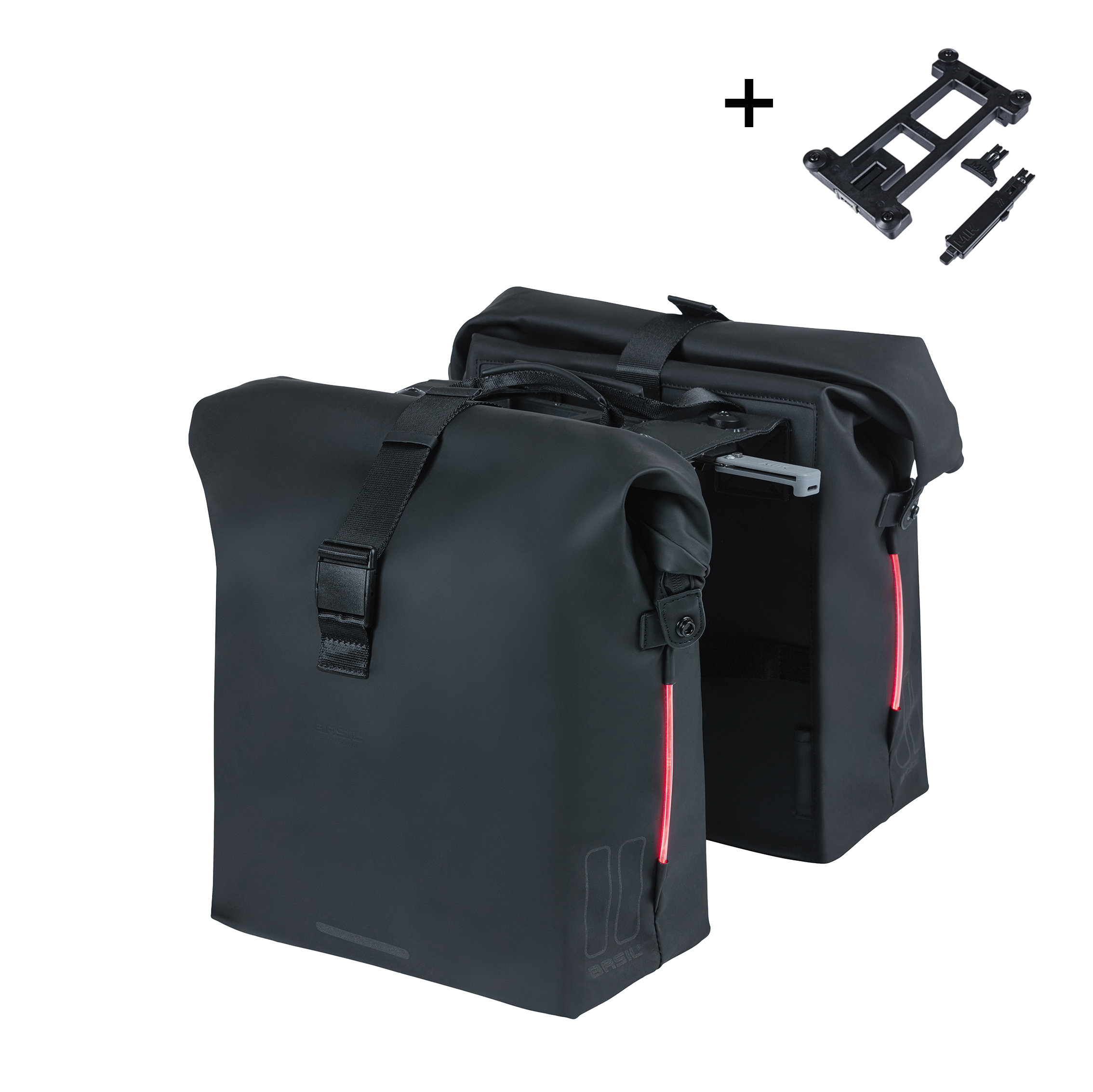 Basil Double Bike Bag SoHo Nordlight MIK Night Black 41L