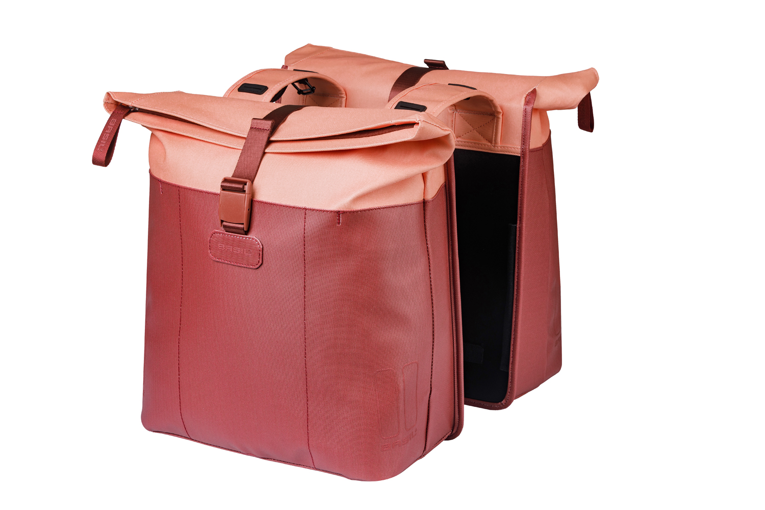 Basil Double Bike Bag Vive Bordeaux/Pink 28-35L