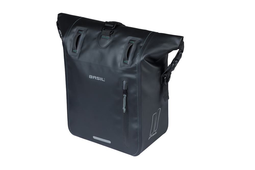 Basil Single Bike Bag Rivo M MIK Hooks Black 12-15L