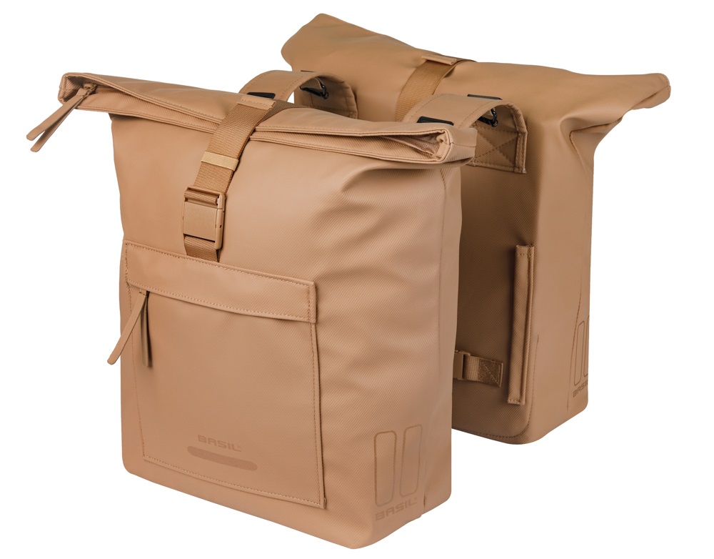 Basil Double Bike Bag Brooklyn Sand 41L
