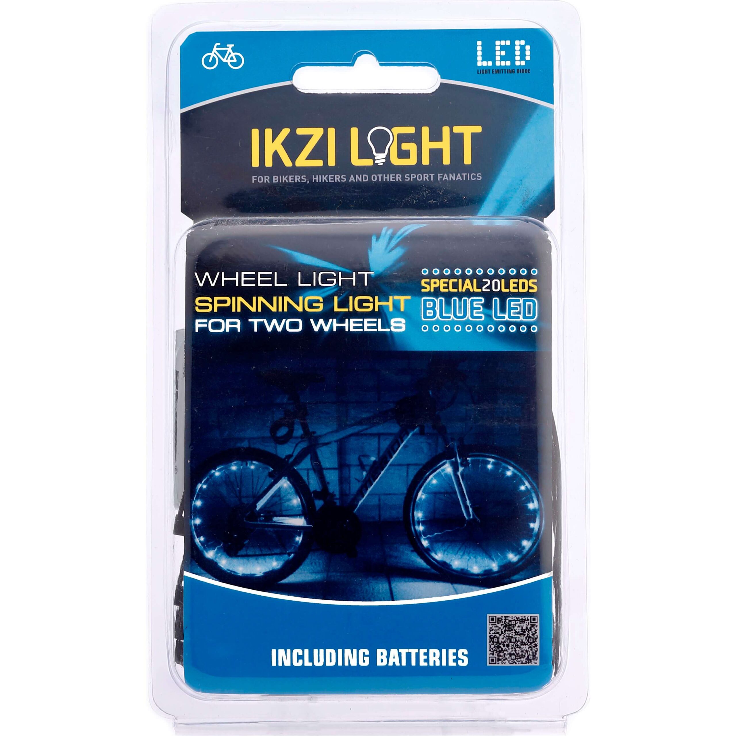 IKZI Light Bicycle Light Spinning Light 20 LED Battery Blue