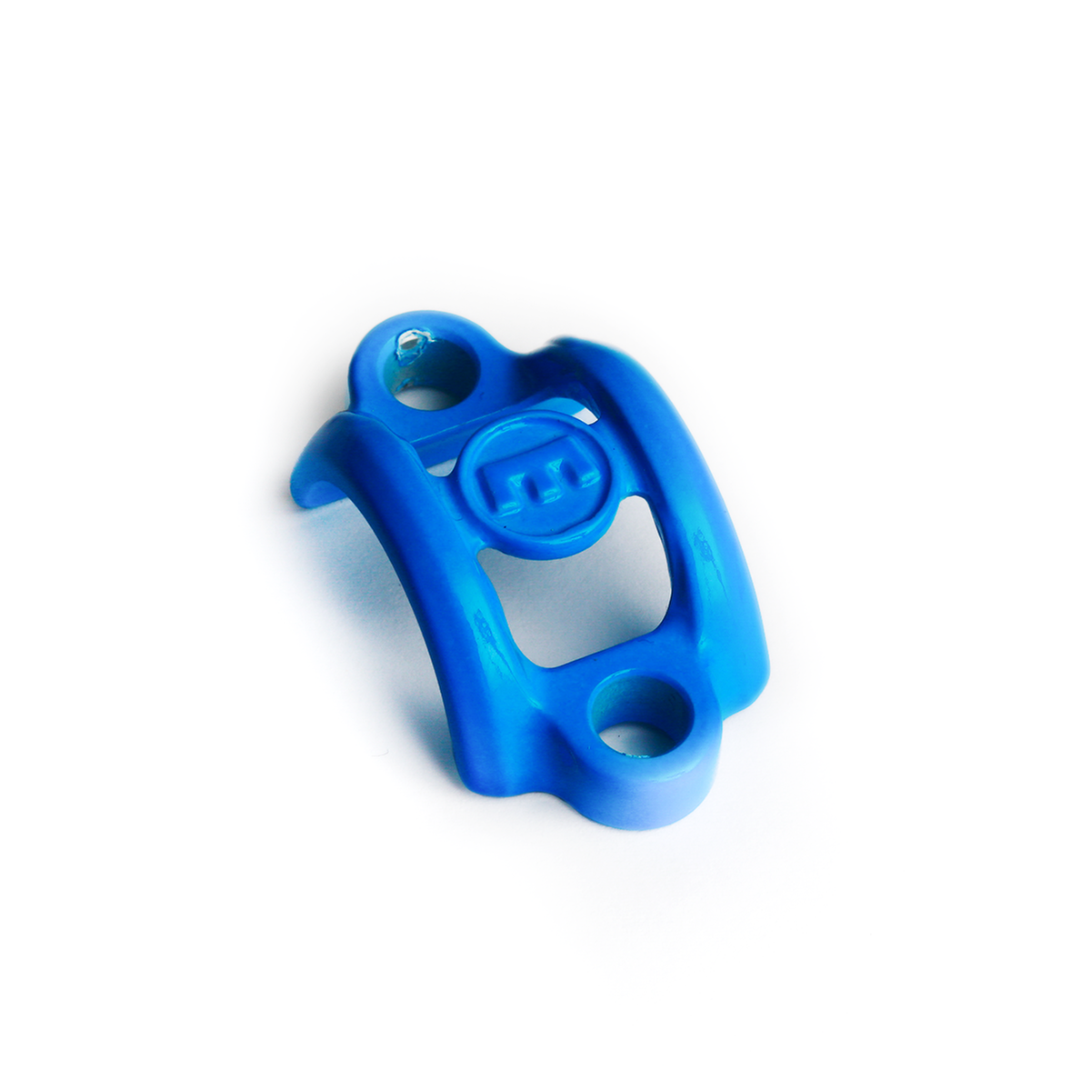 Aluminum clamp bracket, cyan blue